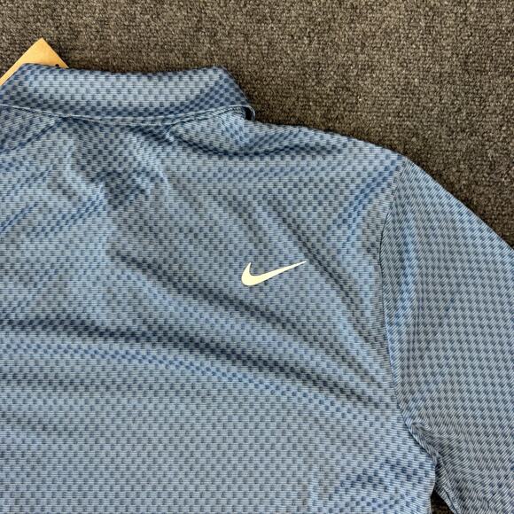 Nike Dri-Fit Tour Golf Polo Mens Size Small Tall Shirt Blue Textured FD5741-410 - Picture 5 of 9